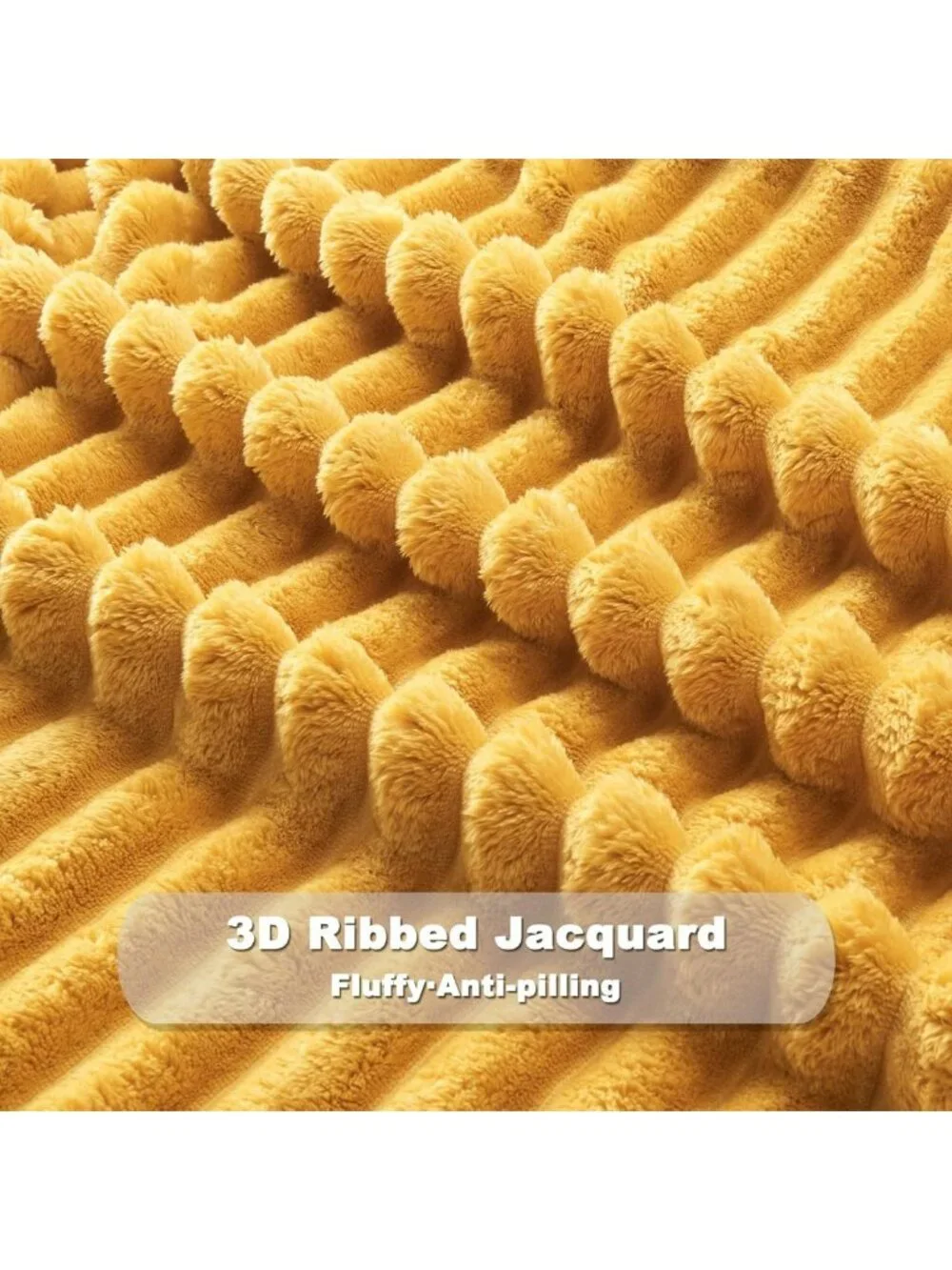 Cozy Mustard Yellow Soft Throw Blanket | Premium Silky Flannel Fleece